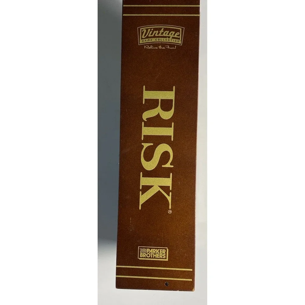 RISK Vintage Collection Wooden Box Bookshelf Edition Hasbro-Parker Bros OPEN BOX